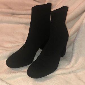 Black Stretch Ankle Boots